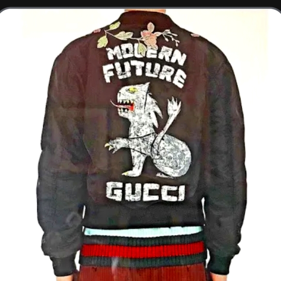 Gucci RARE DEADSTOCK Modern Future Bomber Reversible Quilted Made in Italy - Picture 4 of 5